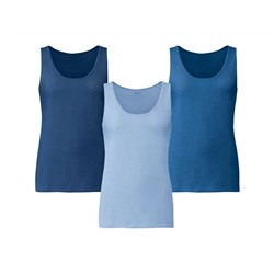 ESMARA® 3 Damen Achselhemden, mit Baumwolle
