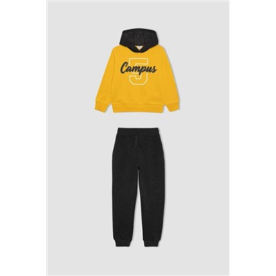 Defacto Erkek Çocuk Kapüşonlu Sweatshirt Eşofman Altı 2'li Takım B2919A8YL42mc