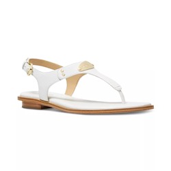 Women's MK Plate Flat Thong Sandals