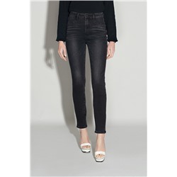 Vaquero skinny de tiro alto 7/8 Negro