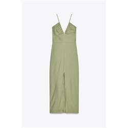 LINEN MIDI DRESS
