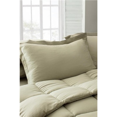 Mona Tek Kişilik Comforter Set - Haki