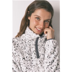 Pijama largo polar animal print