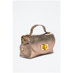Bandolera de piel y madera Arzano - Bronce