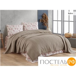 КПБ с покрывалом Коричневый ПИКЕ CEYLIN евро 220x240 прост 240х260, нав-50*70-2 шт. (CPQ03)