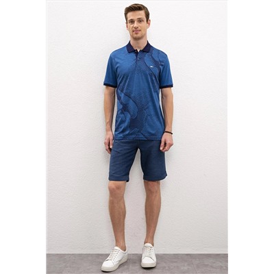 Erkek Kobalt Polo Yaka T-Shirt