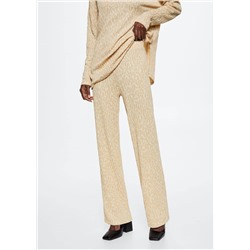 Pantalón punto textura -  Mujer | MANGO OUTLET Melilla