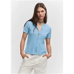 Camiseta textura botones