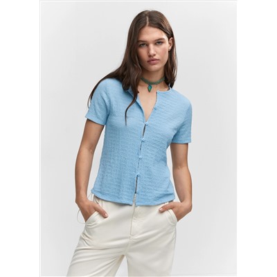 Camiseta textura botones