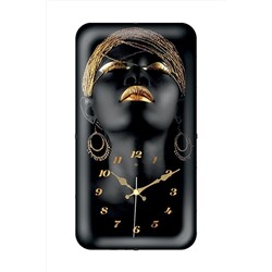 e-decor Siyah Küpeli Kadın Bombe Camlı Duvar Saati 25x47 Cm Fma04916 AYP-1988-17