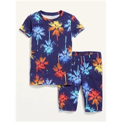 Gender-Neutral Printed Snug-Fit Pajama Set for Kids