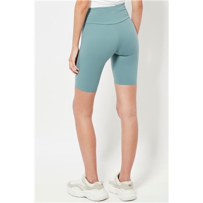 Leggings ciclista cintura alta - Turquesa