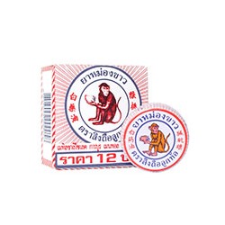 Белый тайский бальзам White monkey holding Peach 8 гр / White monkey holding Peach balm 8g