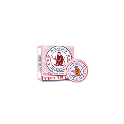 Белый тайский бальзам White monkey holding Peach 8 гр / White monkey holding Peach balm 8g