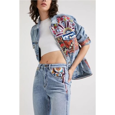 Vaquero Straight cropped cenefas