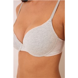 Sujetador push up GORGEOUS liso gris