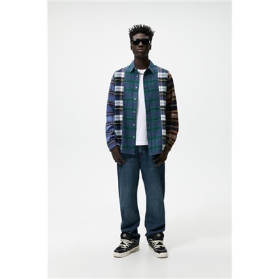 CHECK PATCHWORK SHIRT