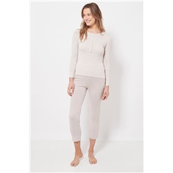 Pantalón cintura alta Crudo