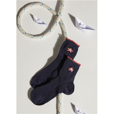 Kurze Socken für Mädchen mit maritimem Motiv
