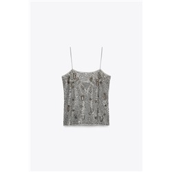 ZW COLLECTION EMBROIDERED BEADED TOP