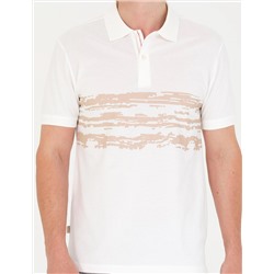 Ekru Slim Fit Polo Yaka Tişört