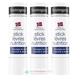 Neutrogena Stick Lèvres Nutrition - LOT de 3x4,8g (dont 1 OFFERT)Lot  × 3