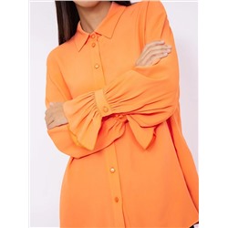 Рубашка однотонная, B2827/tangerine
