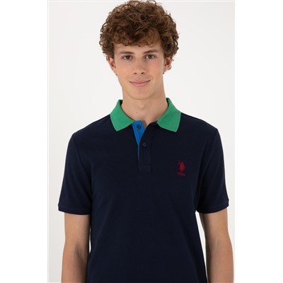 Erkek Regular Fit Polo Yaka Lacivert Tişört