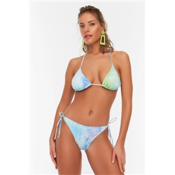 TRENDYOLMİLLA Mavi Üçgen Bağlamalı Regular Bikini Takımı TBESS22BT0003