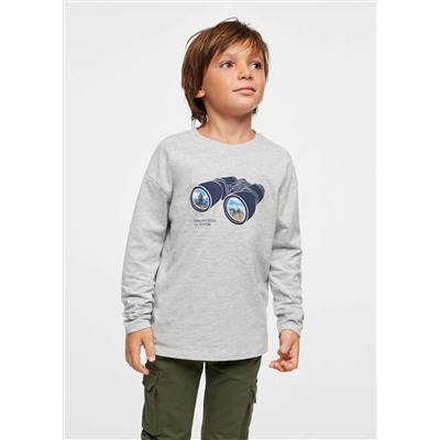 Camiseta manga larga estampada -  Niño | MANGO OUTLET España