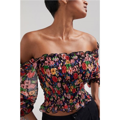 Camiseta tul floral