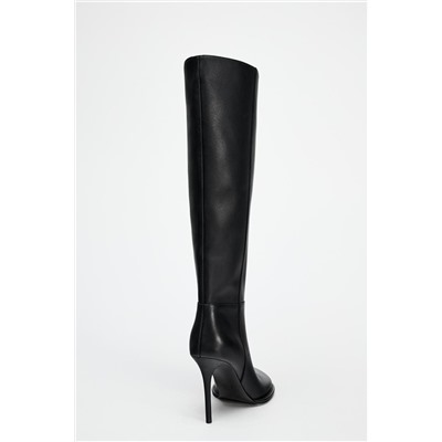 LEATHER STILETTO HEEL BOOTS