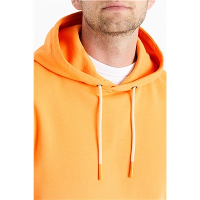 Sudadera dip-dye Naranja y salmón