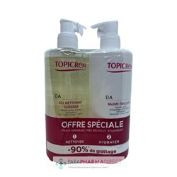 Topicrem DA Gel Nettoyant Surgras 500 ml et Baume 500 mlLot  × 2