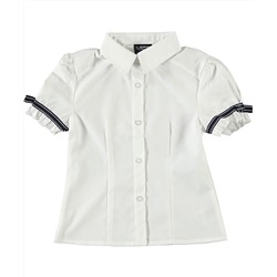 FRENCH TOAST BIG GIRLS’ BOW STITCH TRIM S/S BUTTON-DOWN