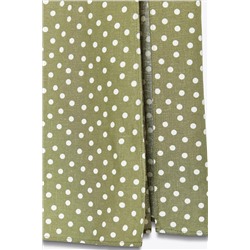 POLKA DOT LINEN BLEND MIDI DRESS