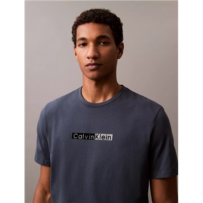 Flocked Logo Graphic Classic Crewneck T-Shirt