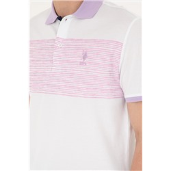 Erkek Regular Fit Polo Yaka Lila Tişört