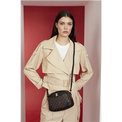 Pierre Cardin Kahve Monogram Kadın Omuz Çantası 05PO22Y1534