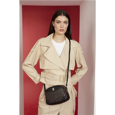 Pierre Cardin Kahve Monogram Kadın Omuz Çantası 05PO22Y1534