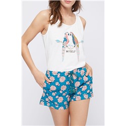 Short Valeria Turquesa y azul petróleo