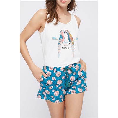 Short Valeria Turquesa y azul petróleo