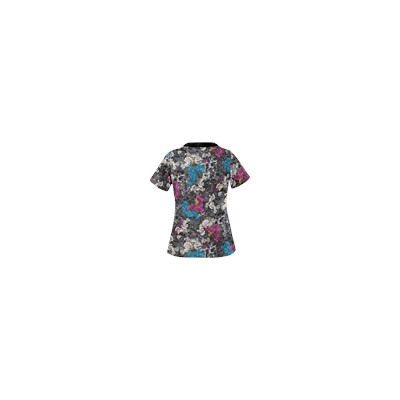 UA Romantic Scroll Black Print Scrub Top