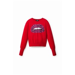 Jersey punto fino labios