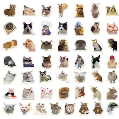 Стикеры коты (100 шт)
