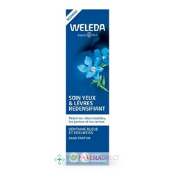 Weleda Soin Yeux & Lèvres Redensifiant Gentiane Bleue et Edelweiss BIO 10ml