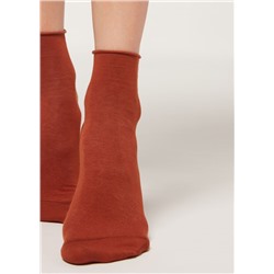 Kurze leichte Baumwollsocken ohne Rand