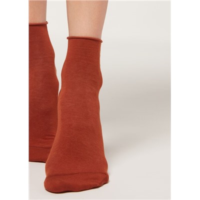 Kurze leichte Baumwollsocken ohne Rand