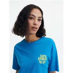 T-Shirt im Regular-Fit mit mehrfarbigem Druck