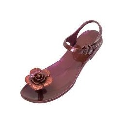 САНДАЛИИ JELLY FLOWER (Бордовый) / ZHOELALA JELLY FLOWER BURGUNDY